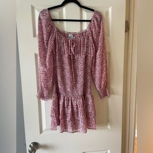 Perfect red floral mini dress